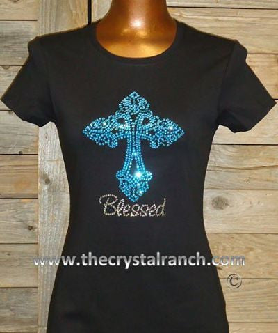 TJ044 Blessed Rhinestone Tee