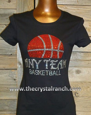 TP015 I Love Any Sports Team Rhinestone Tee