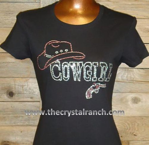 TR057 Cowgirl Rhinestone Tee
