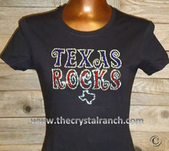 TR063 Texas Rocks Rhinestone Tee