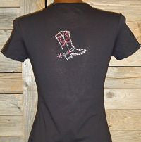 TR101 This Princess Wears Spurs Rhinestone Tee