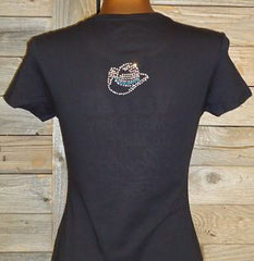 TR108 Voted Most Likely to Marry a Cowboy Rhinestone Tee