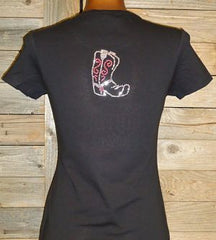 TR112 Boots & Jeans Dirt & Bling Rhinestone Tee