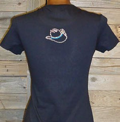 TR116 Shhh I'm Hunting Cowboys Rhinestone Tee