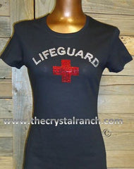 TS003 Life Guard Rhinestone Tee