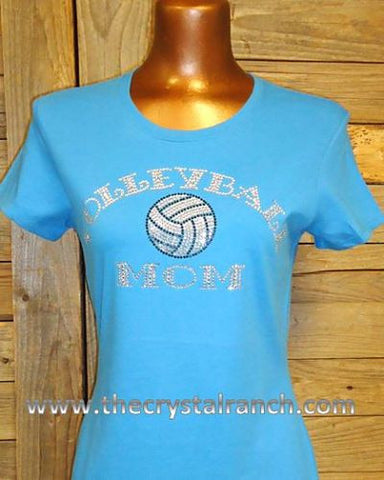 Sport Mom with Ball Rhinestone Tee