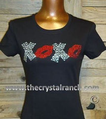 TH136 XOXO (lips) Rhinestone Tee