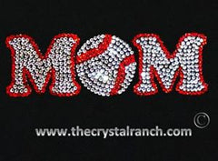 DS004 Baseball Mom Rhinestone Decal