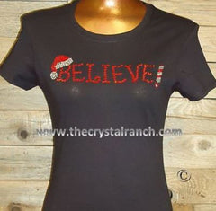 TH007 Believe! Rhinestone Tee