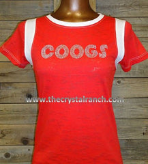 #1002T Cougars Rhinestone Tee