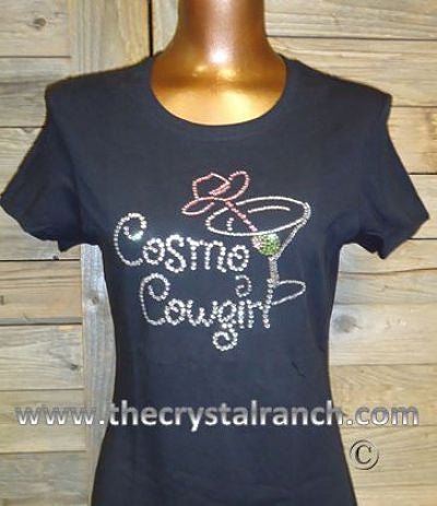 TR042 Cosmo Cowgirl Rhinestone Tee
