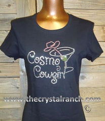 TR042 Cosmo Cowgirl Rhinestone Tee