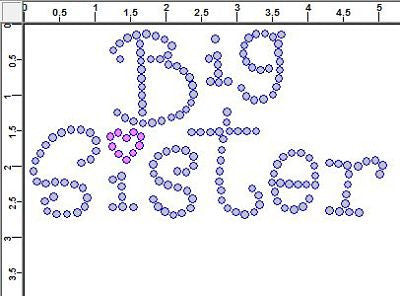 CRF033 Big Sister Rhinestone Transfer
