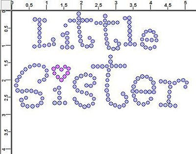 CRF034 Little Sister Rhinestone Transfer