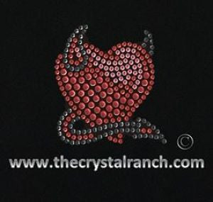 DYH2268 Heart with Wings Rhinestone Decal