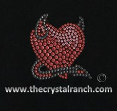 DYH2268 Heart with Wings Rhinestone Decal