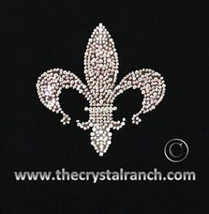 DY019 Fleur Di Lis Rhinestone Decal