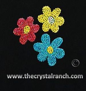 DY180 Daisies Rhinestone Decal