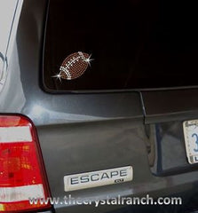 DS101 Football Rhinestone Decal