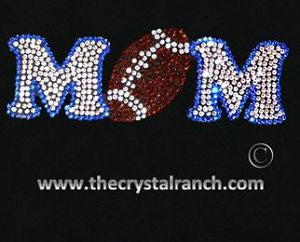 D009 Football Mom Rhinestone Decal