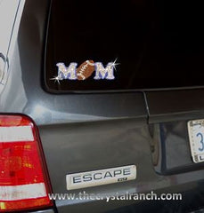 D009 Football Mom Rhinestone Decal