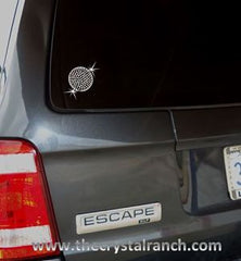 DS073 Golf Ball Rhinestone Decal