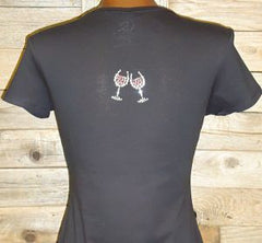 TB004 Group Therapy Wine Rhinestone Tee