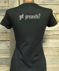 TH061 I'm only here for the Presents! Rhinestone Tee