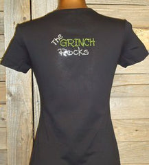TH080k I Love the Grinch Rhinestone Tee