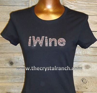 TB056 iWine Rhinestone Tee