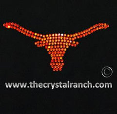 DT002 Longhorn Rhinestone Decal