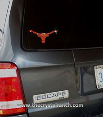 DT002 Longhorn Rhinestone Decal