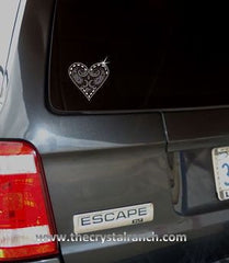 DYH1135 Paisley Heart Rhinestone Decal