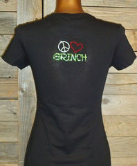 TH156 I Aint Afraid of No Grinch Rhinestone Tee