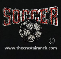 DS008 Soccer Rhinestone Decal