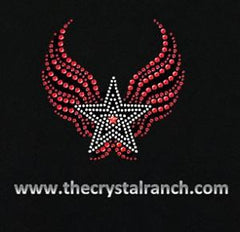 DYH1106 Star with Wings Rhinestone Decal
