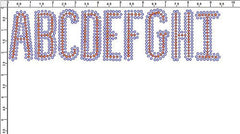 State 3.0" Font Clear Rhinestones Create Your Own