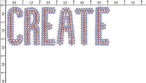 State 3.0" Font Clear Rhinestones Create Your Own