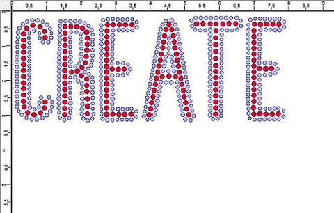 State 3.0" Font Colored Rhinestones Create Your Own