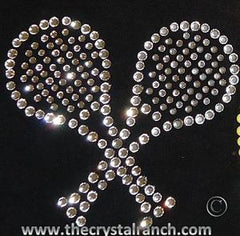 DS090 Tennis Racquets Rhinestone Decal