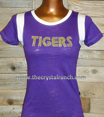 #1017T Tigers Rhinestone Tee