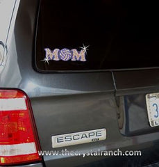 D006 Volleyball Mom Rhinestone Decal