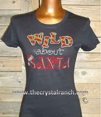 TH088 Wild about Santa Rhinestone Tee
